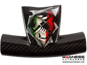 FIAT 500 Steering Wheel Trim - Italian Flag Theme  - Carbon Fiber